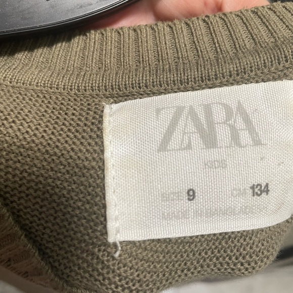 Zara knit sweater boys size 9 military color - Picture 3 of 3